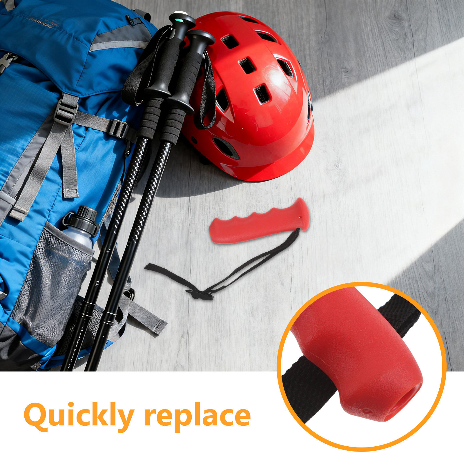Red Cane Handle Grip Replaceme - огляд і ціна Outdoor Sport Climbing Gear